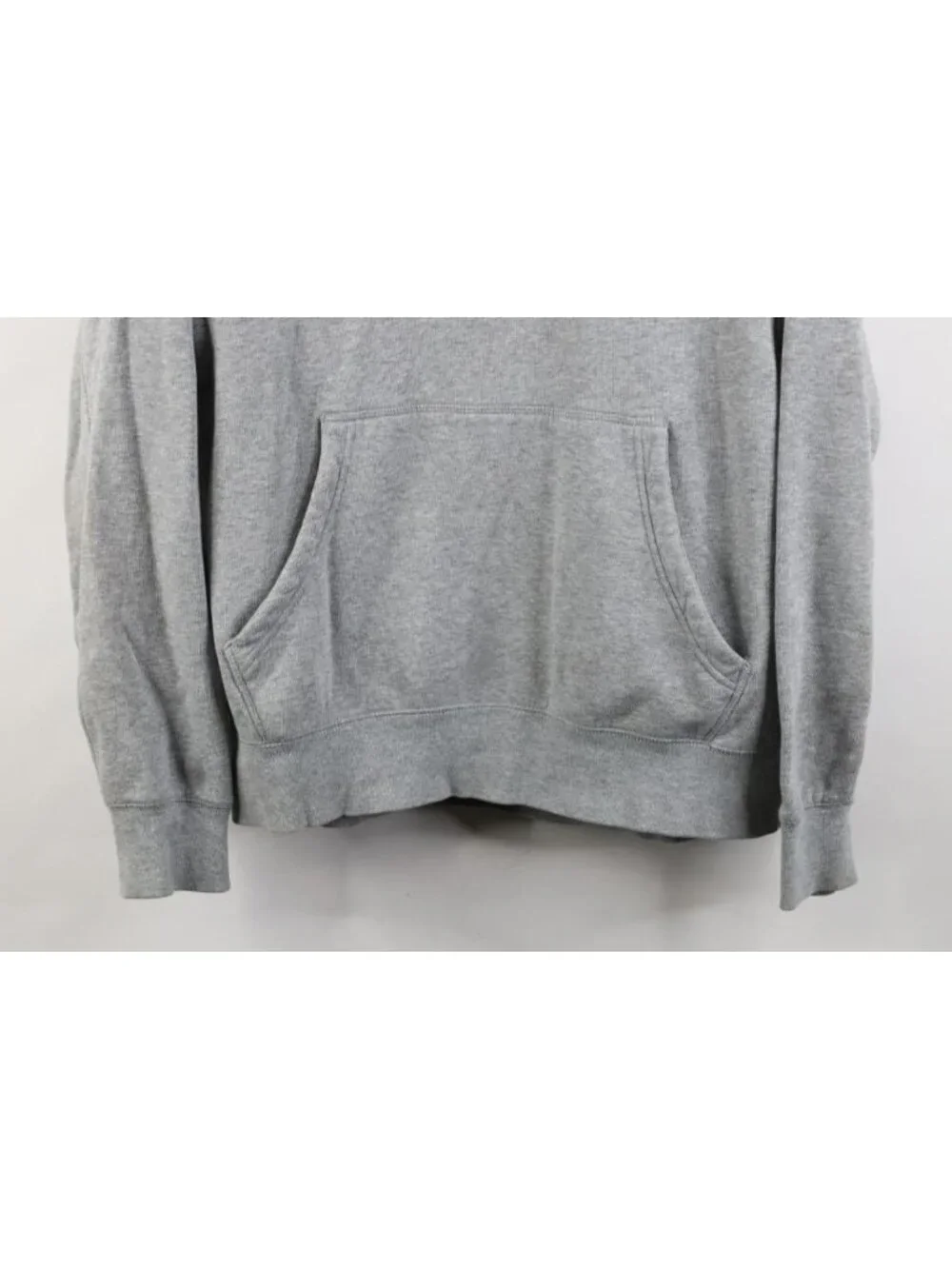 Vtg Y2K Nike Mens Medium Spell Out Block Letter Hoodie Sweatshirt Heather Gray